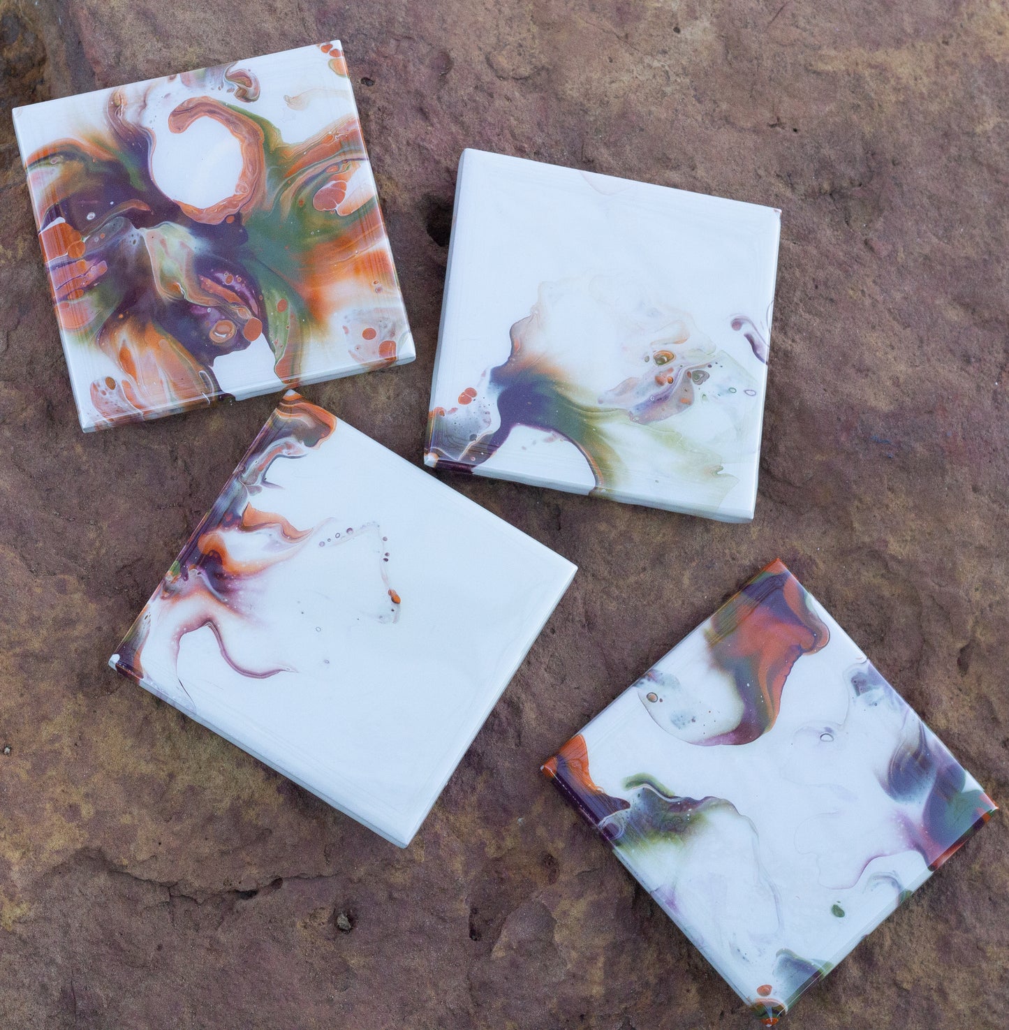 White Autumn Coasters